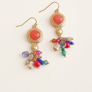 Chicos Multi Colored Cluster Earrings NWT